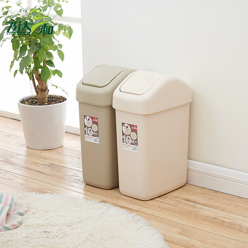 Wholesale plastic trash cans, European-style creative household foot-operated sanitary buckets with LIDS, factory direct sales Application Scenario