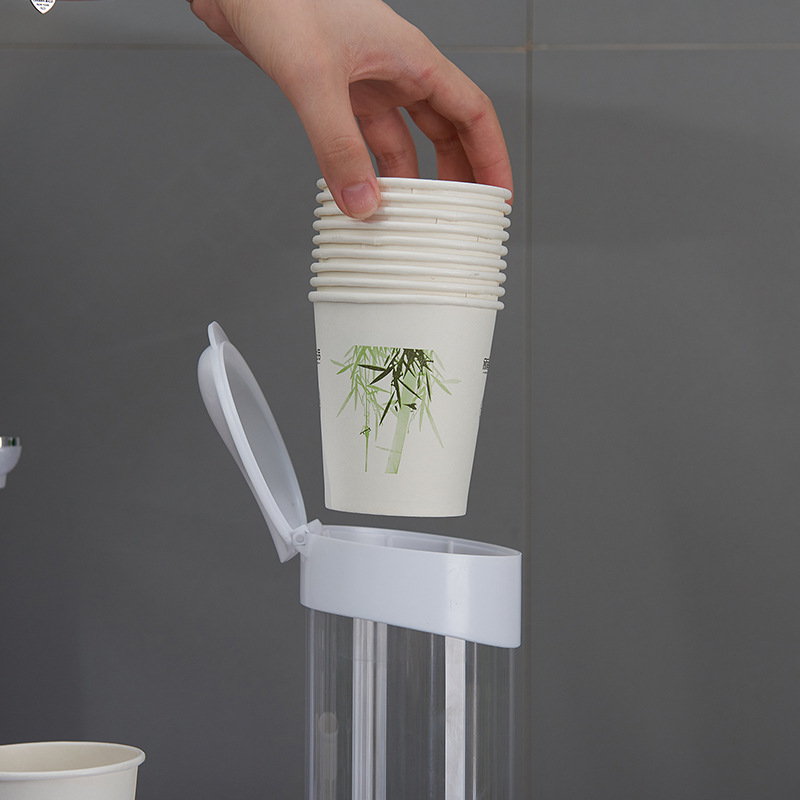 Automatic cup holder, wall-mounted water dispenser, cup drop device, paper cup, plastic cup holder Application Scenario