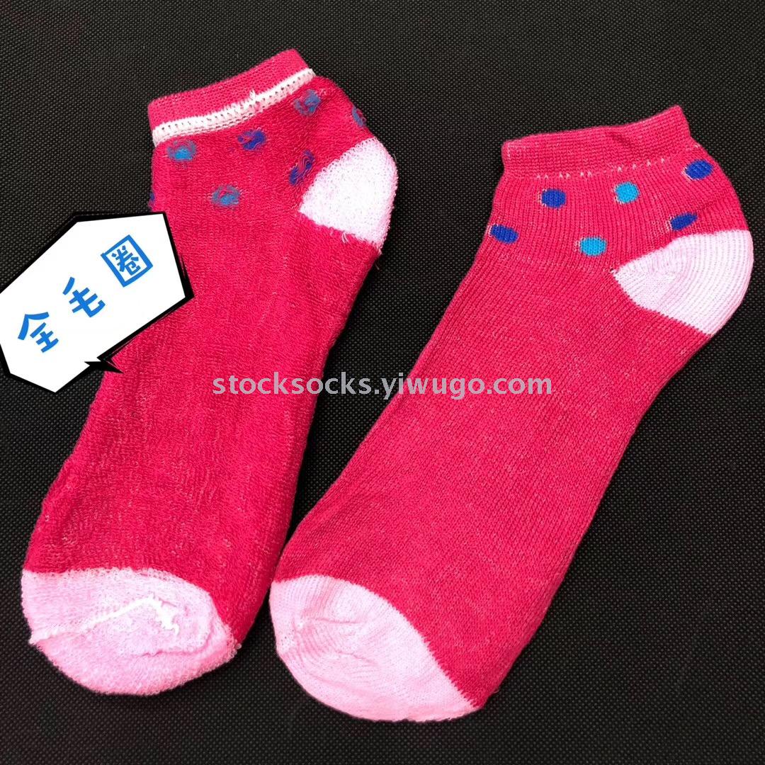 Street stall three-point full brushed women's boat socks, floor socks, basketball socks, sports socks, casual socks, export socks Item Picture