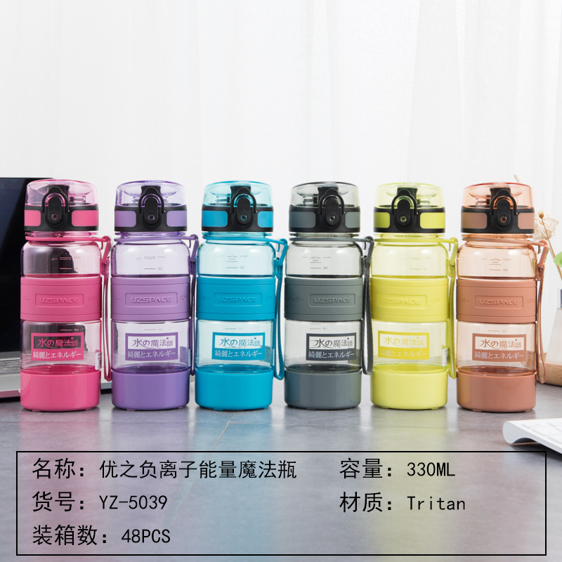 进口Tritan大容量塑料杯户外运动水壶 负离子魔法瓶水杯子