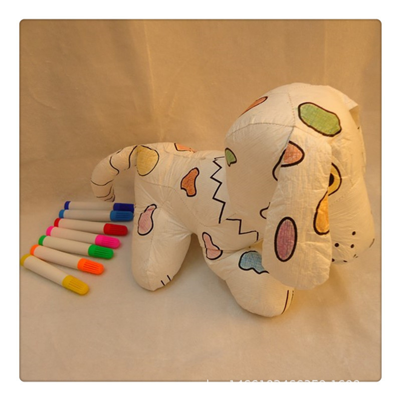 Graffiti Toys Cultivate The Fun Of Parent-Child Painting Cute Big Flower Dog Development Puzzle Factory Direct Sales Specification drawing