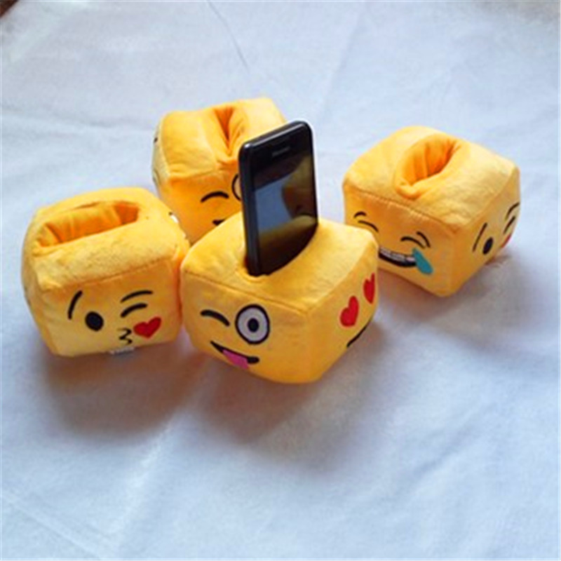 毛绒玩具搞怪QQ表情手机座桌上装饰玩具放便摆放小礼品图