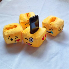 毛绒玩具搞怪QQ表情手机座桌上装饰玩具放便摆放小礼品