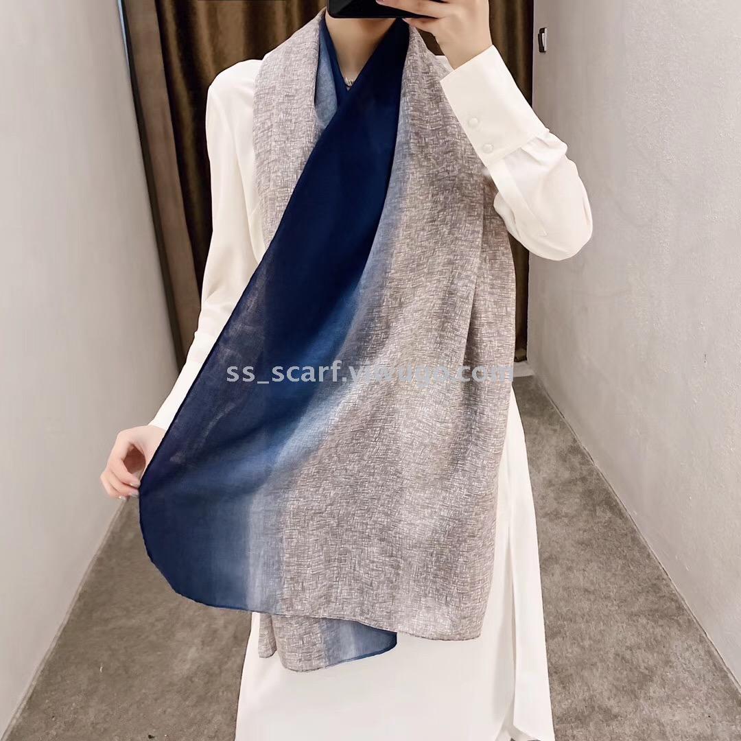 Explosive Gradient scarf New scarf off the shelf scarf crumpled scarf Satin scarf tangled scarf