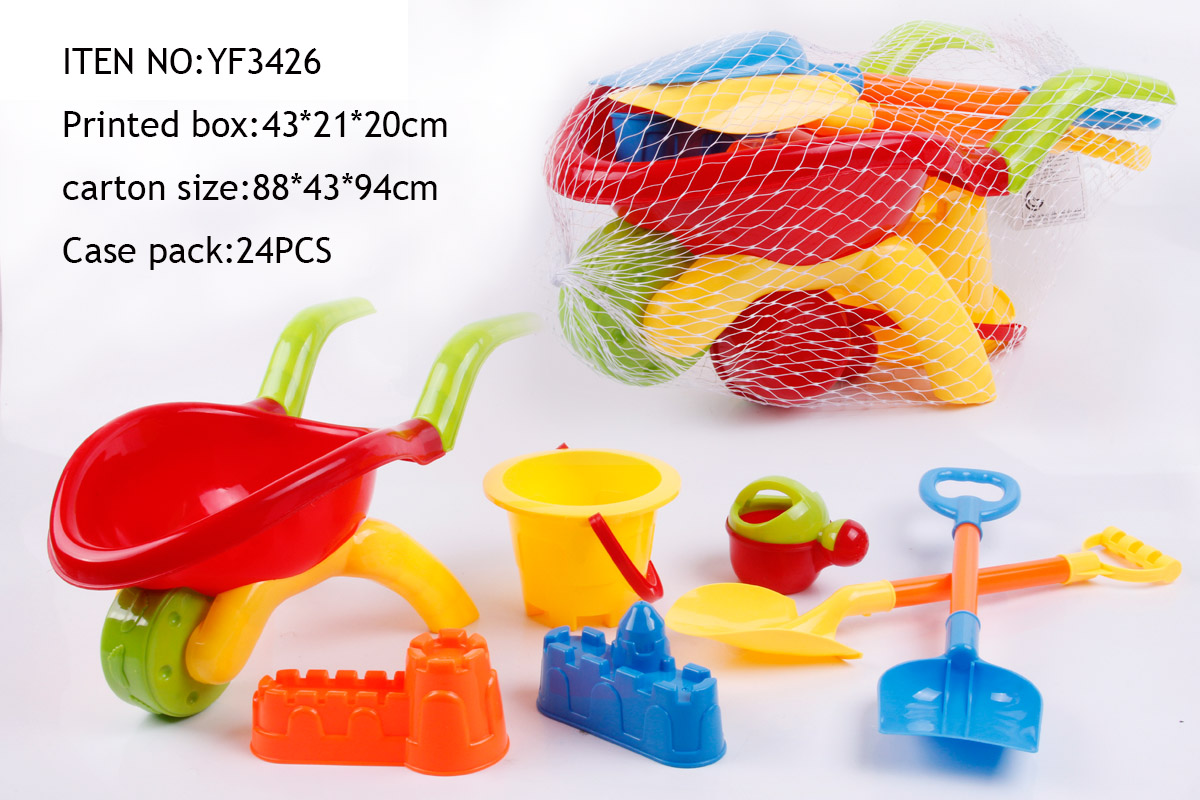 Factory direct sales of the new 3426 trolley beach toy set full figure