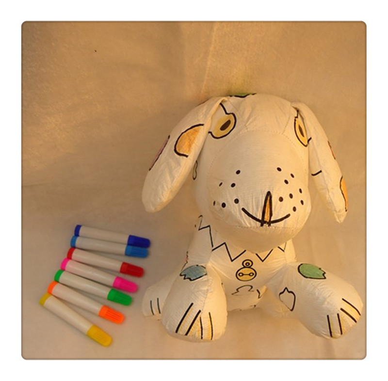 Graffiti Toys Cultivate The Fun Of Parent-Child Painting Cute Big Flower Dog Development Puzzle Factory Direct Sales Application Scenario