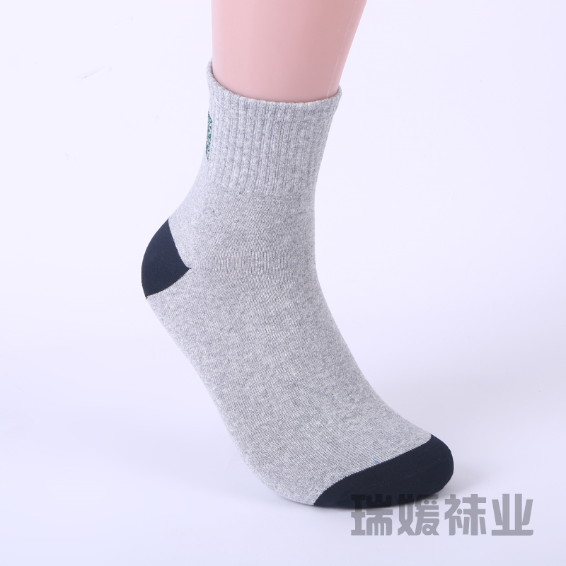 Men's cotton mid-calf socks for spring, autumn and winter sports, thickened in autumn, anti-odor, sweat-absorbing and breathable details Picture
