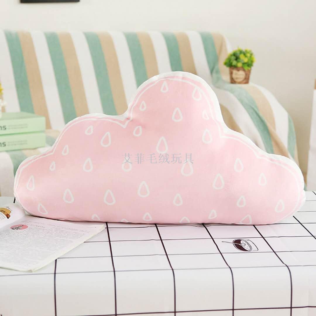 "Mountain, water drop, cloud, Nordic-style fresh cushions, plush toys. Item Picture