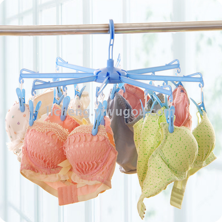 Windproof plastic clip clothes drying rack, folding travel portable clothes rack, clothes drying rack, plastic clothes rack details Picture
