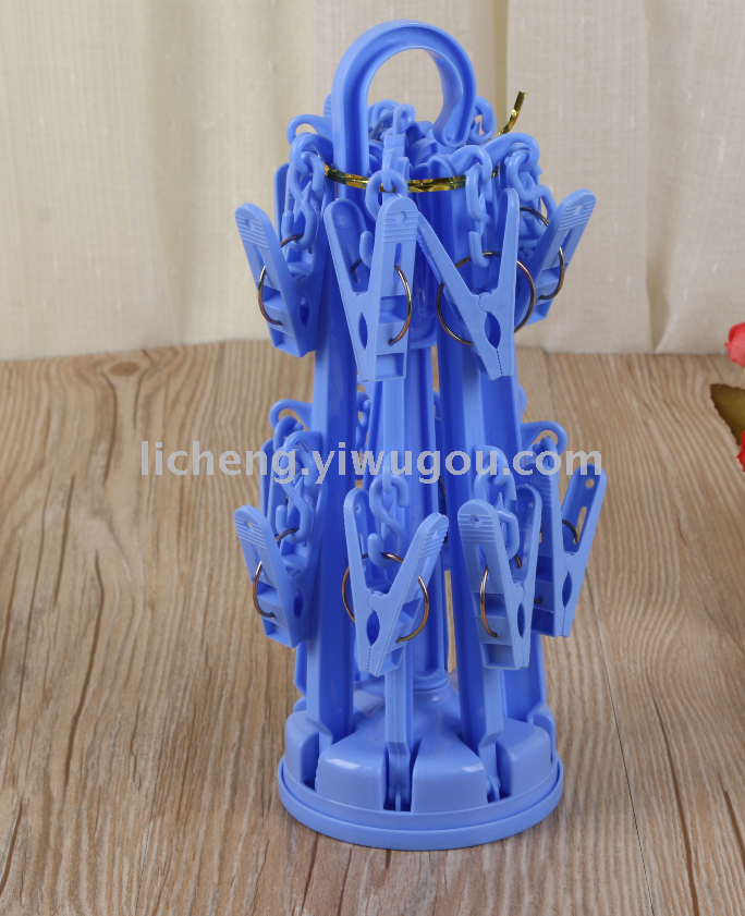 Windproof plastic clip clothes drying rack, folding travel portable clothes rack, clothes drying rack, plastic clothes rack Item Picture