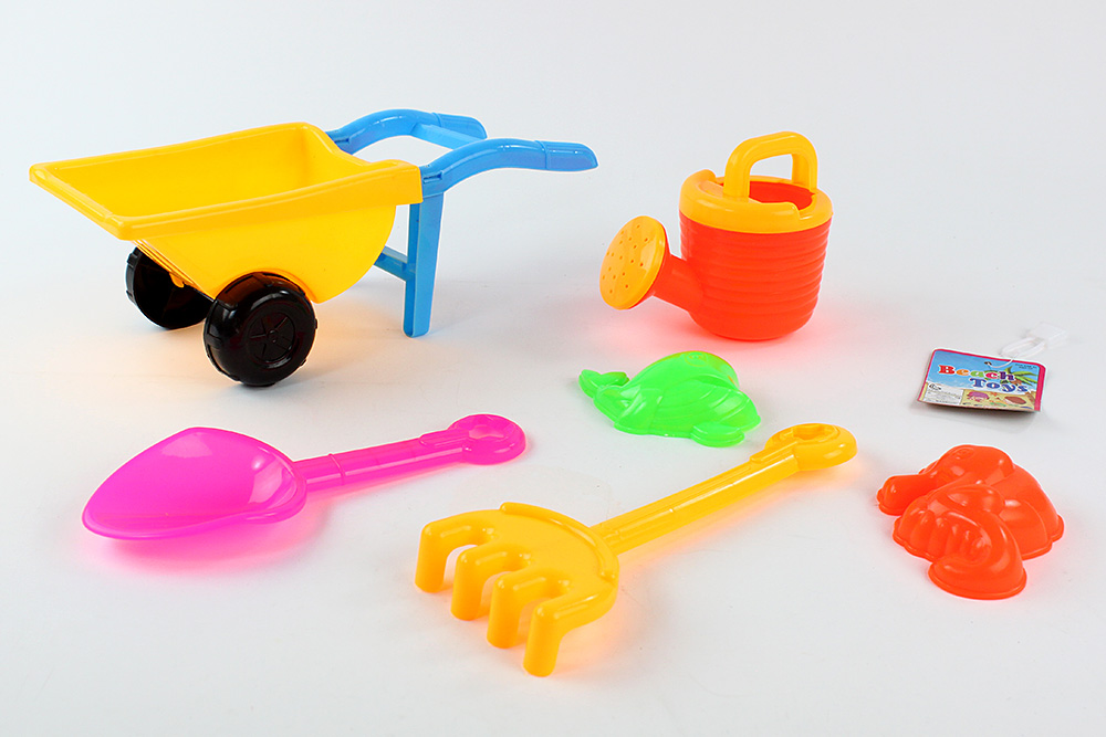 Factory direct sale 8295-13 Beach Toy Set, 6-piece beach trolley set