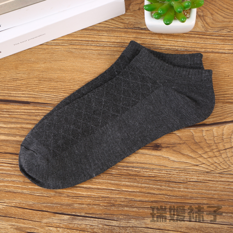 Men's short socks, cotton socks, low-top shallow-mouthed invisible boat socks, 6-color summer sports anti-odor men's socks, spring and autumn Item Picture