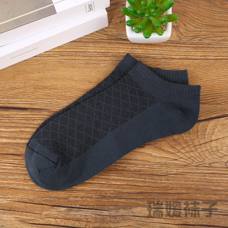 Men's short socks, cotton socks, low-top shallow-mouthed invisible boat socks, 6-color summer sports anti-odor men's socks, spring and autumn Specification image