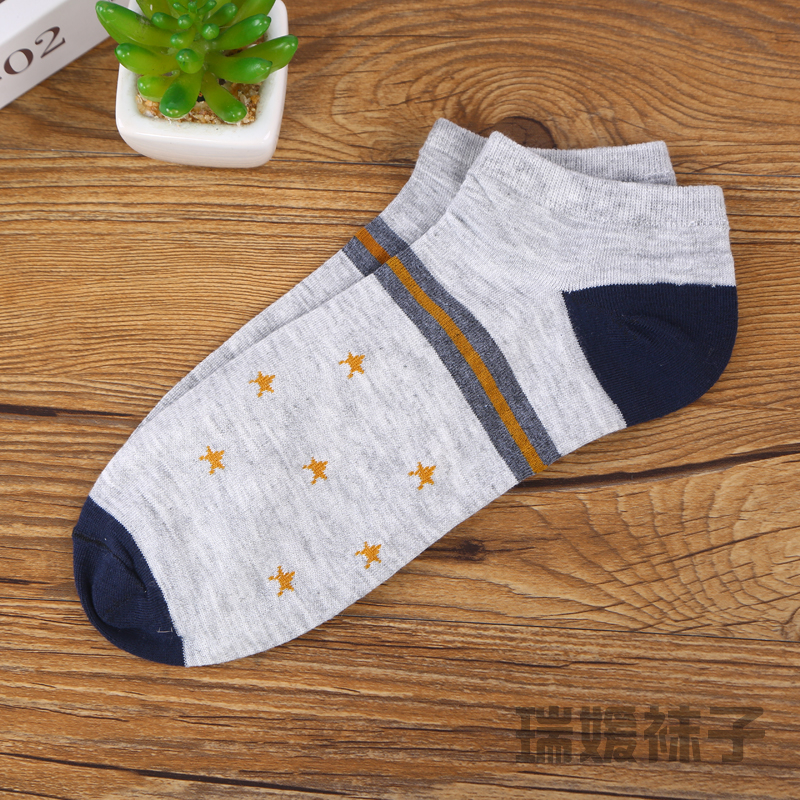 Men's socks, cotton socks, boat socks, spring and summer low-top, shallow-mouthed, invisible, summer thin, short-sleeved, anti-odor sports socks Specification image