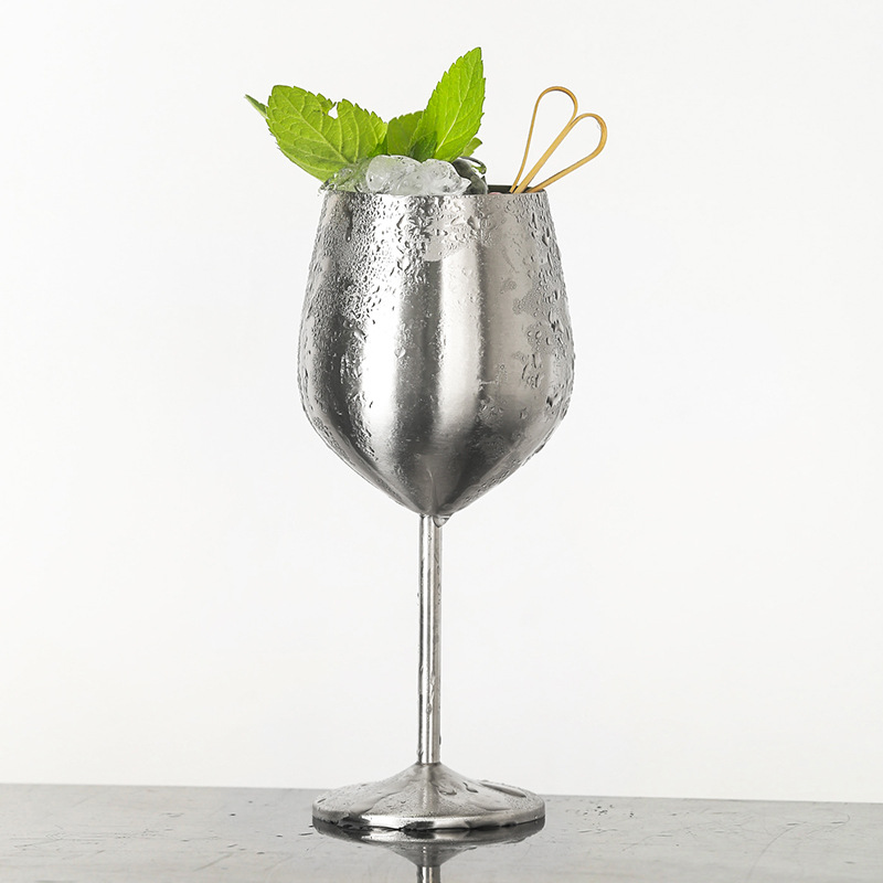 304 stainless steel wine glass, all-steel champagne glass, metal highball glass, rose gold wine glass, cocktail glass, Martini Item Picture