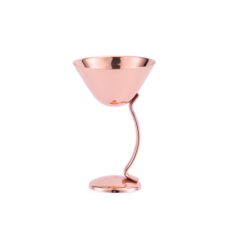 304 stainless steel wine glass, all-steel champagne glass, metal highball glass, rose gold wine glass, cocktail glass, Martini