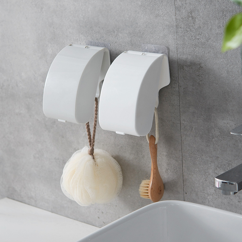 Wall-mounted soap box with lid, no drilling, traceless soap box, double-layer draining, bathroom and toilet storage rack Specification image