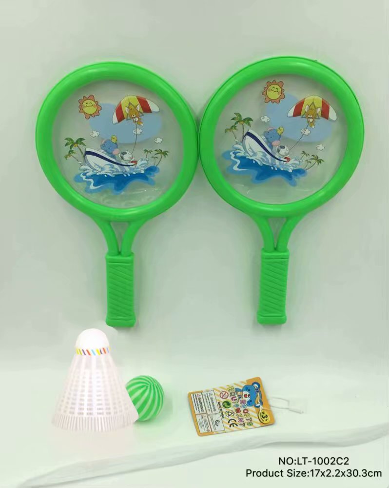 Factory direct sale LT-1002C2 indoor and outdoor sports, parent-child interactive badminton and table tennis racket toys full figure