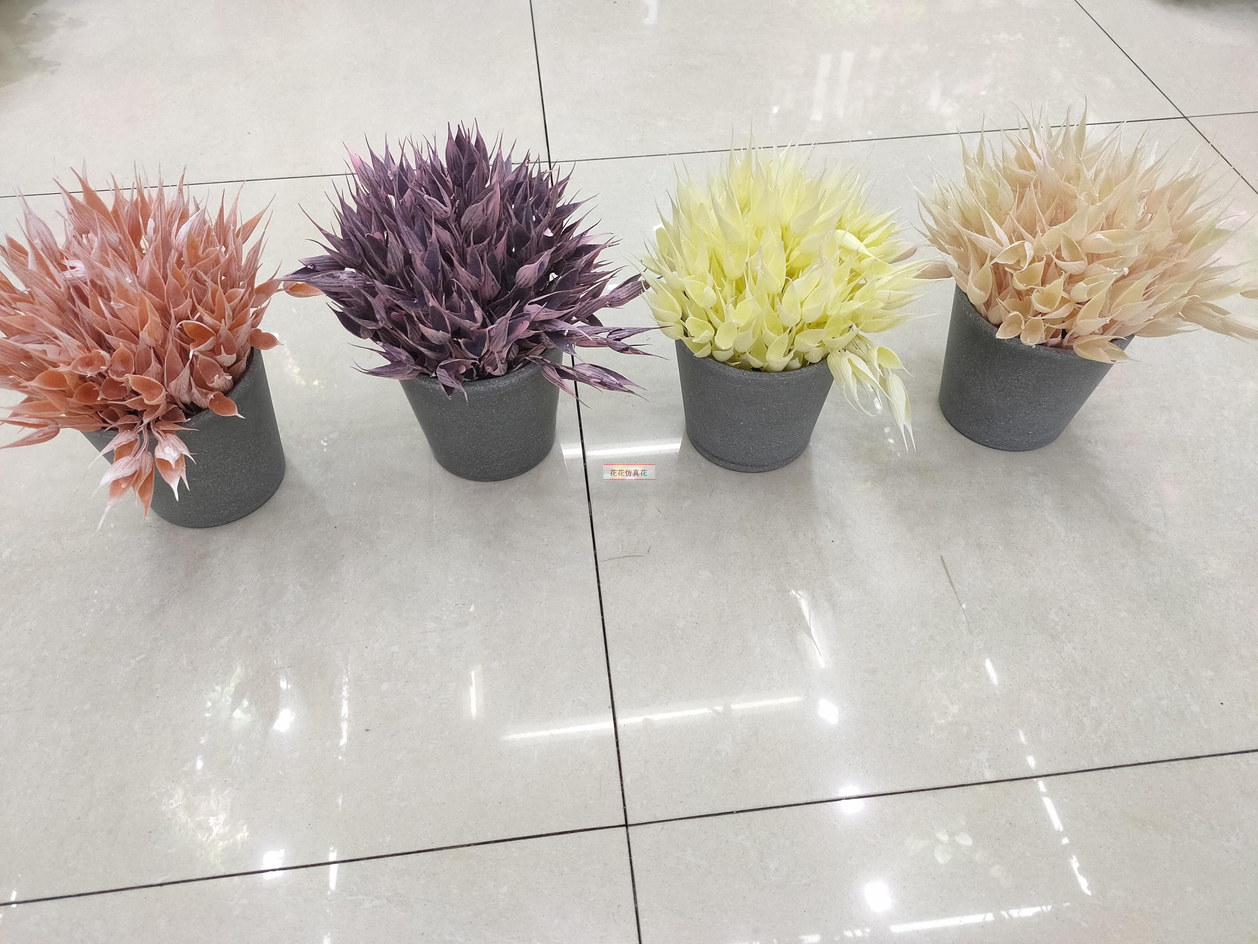 真植物塑料磨砂盆双角绿植花仿盆景装饰客厅卧室书房等等