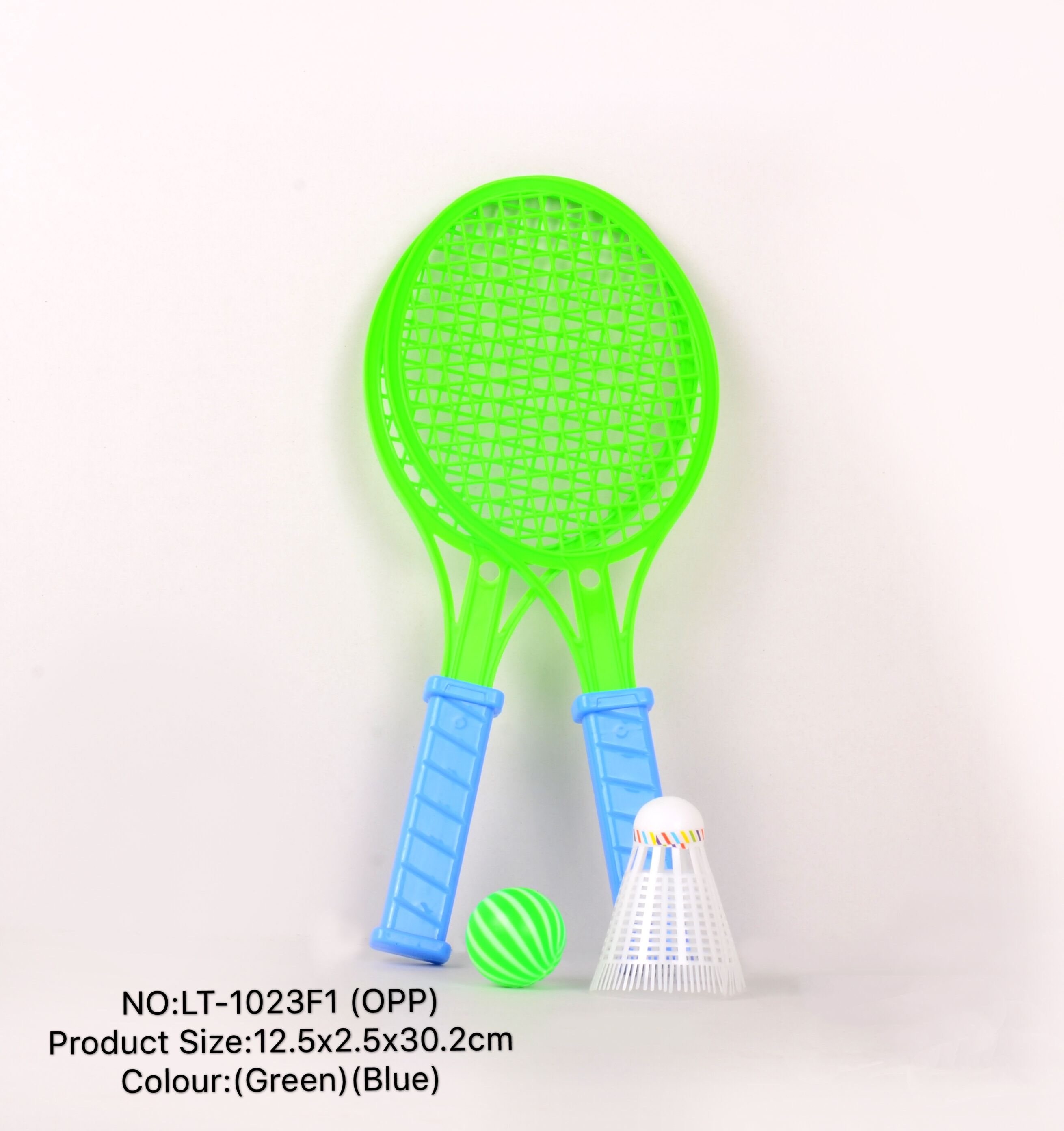 The LT-1023F1 indoor and outdoor sports toys for parent-child interaction, badminton and table tennis rackets, are selling well on Taobao full figure