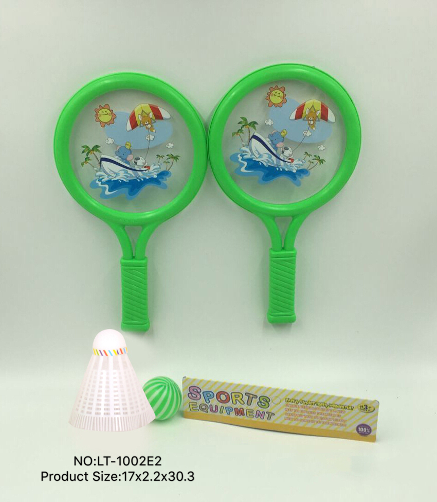 The LT-1002E2 indoor and outdoor sports toys for parent-child interaction, such as badminton and table tennis rackets, are selling well on Taobao full figure