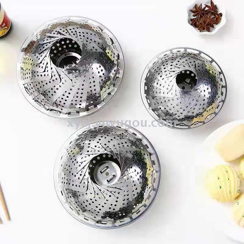 Foldable kitchen essential multi-purpose steamer plate, adjustable and extendable fruit plate Specification image