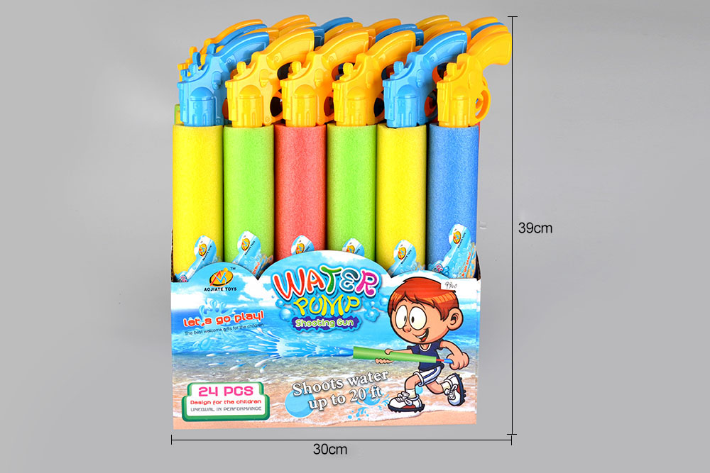 Hot sales on Taobao: Children's vacuum sponge water cannon, water gun, water battle pressure, long range, summer EVA pearl cotton full figure