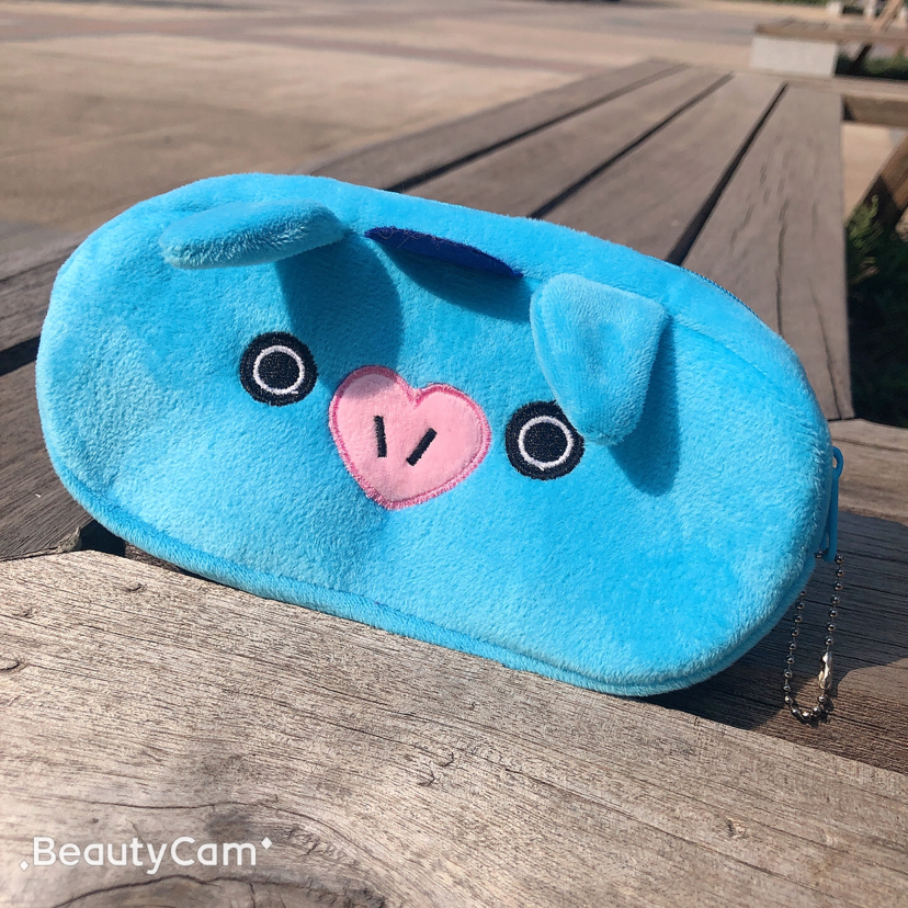 Plush pen case, cartoon pen case, student pen case, embroidered pen case, bts pen case Specification image
