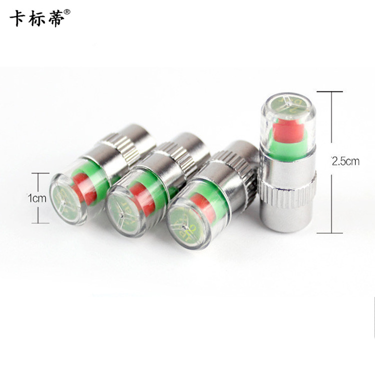 Tire pressure monitoring, valve cap metal tire pressure detection, valve stem tire pressure gauge 4 pieces details Picture