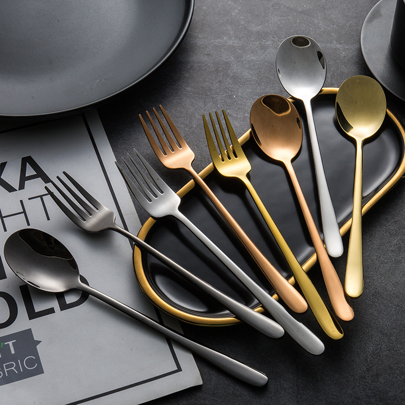 Stainless steel 304 Korean-style knife, fork and spoon three-piece set Portable tableware with chopsticks, spoons and forks Application Scenario