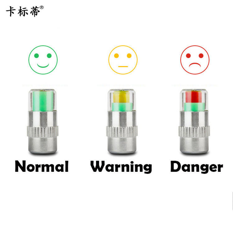 Tire pressure monitoring, valve cap metal tire pressure detection, valve stem tire pressure gauge 4 pieces Specification image