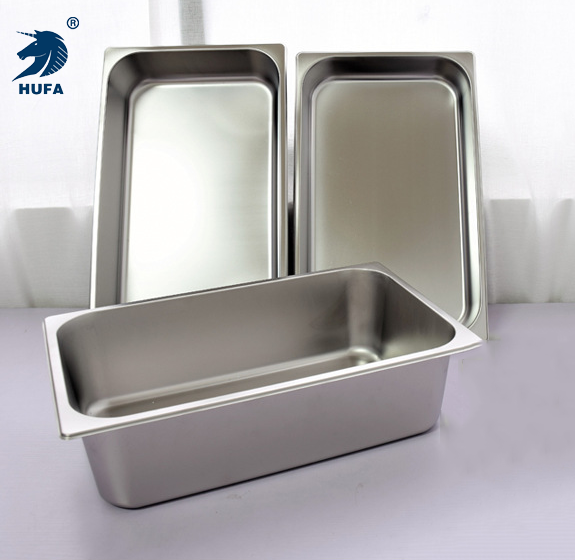 1/6 6.5cm deep, high-quality European-style food pot, edge reinforced 201 stainless steel freezer details Picture