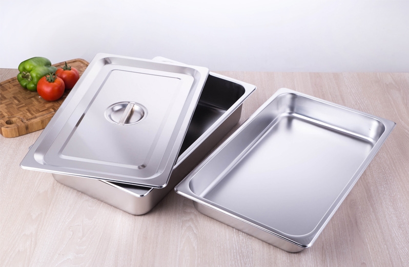 Customized 1/14 4cm deep high-quality self-service storage cabinet, American-style Guanggang pot, metal stainless steel food pot Application Scenario