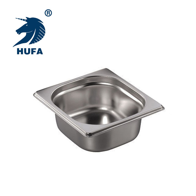 1/6 6.5cm deep, high-quality European-style food pot, edge reinforced 201 stainless steel freezer Specification image