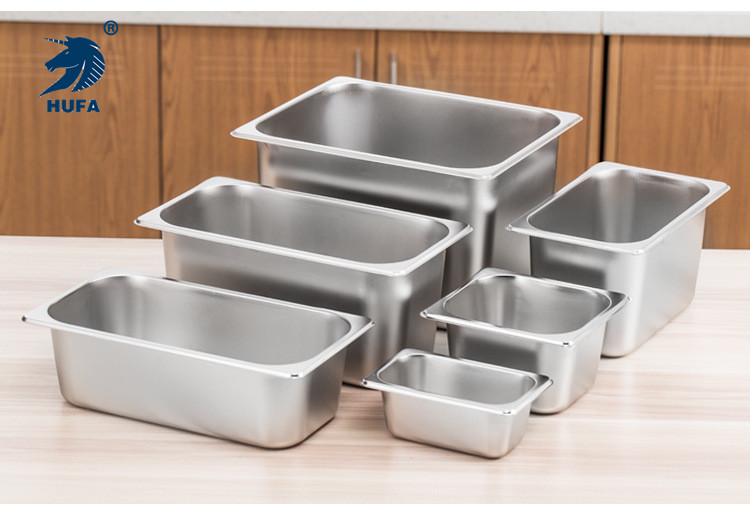 1/4 6.5cm factory price stainless steel food buffet GN pot metal food container food pot included pot Application Scenario