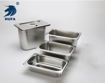 1/4 15-centimeter-deep best-selling stainless steel food container, a safe and reliable buffet food pot details Picture
