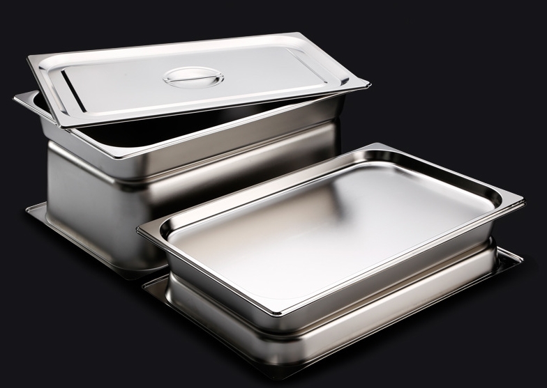 1/3 10 cm deep restaurant buffet food pot, American food storage container, stainless steel container pot Item Picture