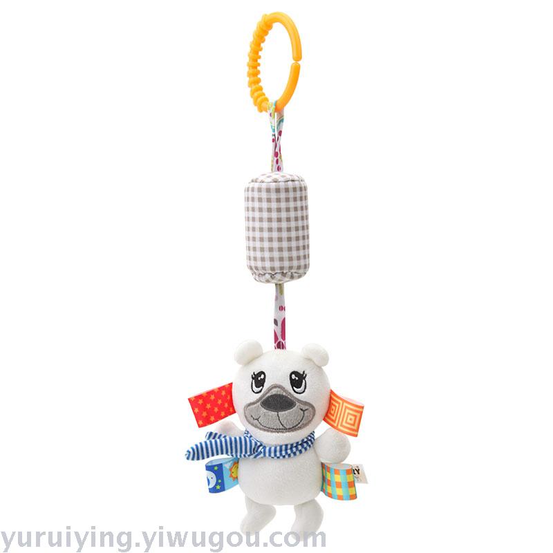 New baby wind chime, zebra, black and white, hedgehog, pink dress, zebra, fox, deer, cow and bear toys details Picture