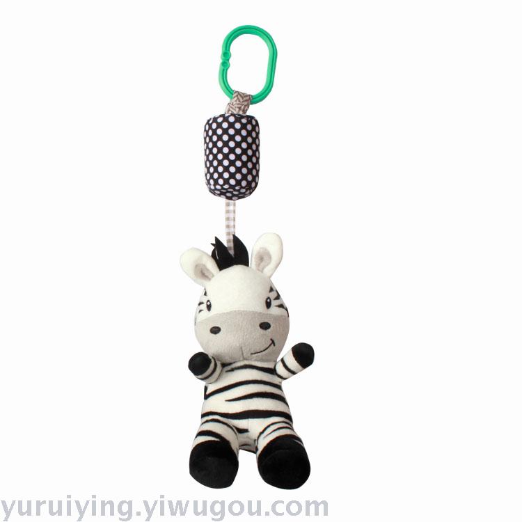 New baby wind chime, zebra, black and white, hedgehog, pink dress, zebra, fox, deer, cow and bear toys Item Picture