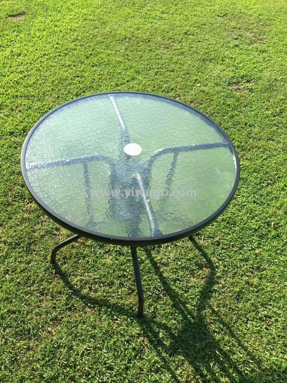 80cm toughened glass round table for reception and negotiation table and chair combination simple modern small table