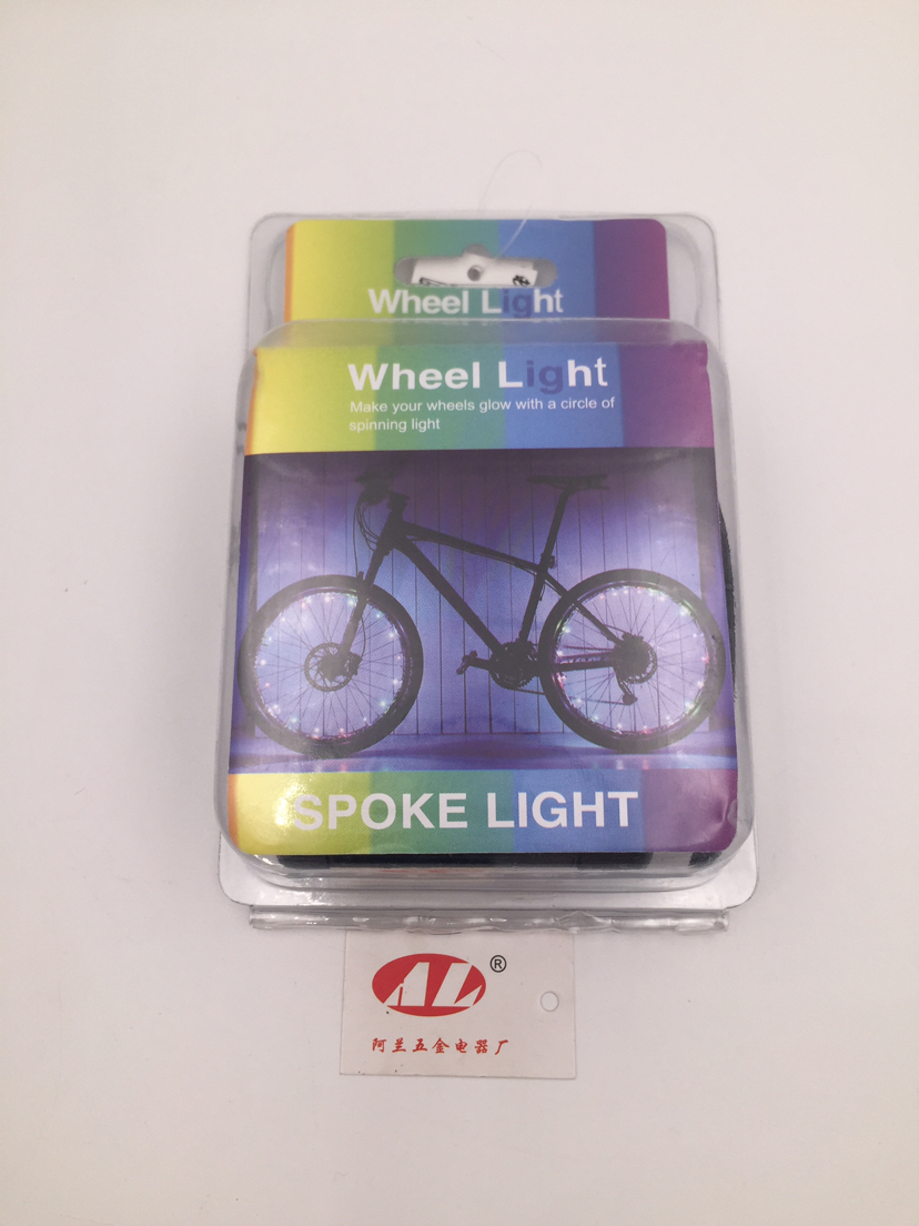Bike wheel lights seven color super light with battery bike lights
