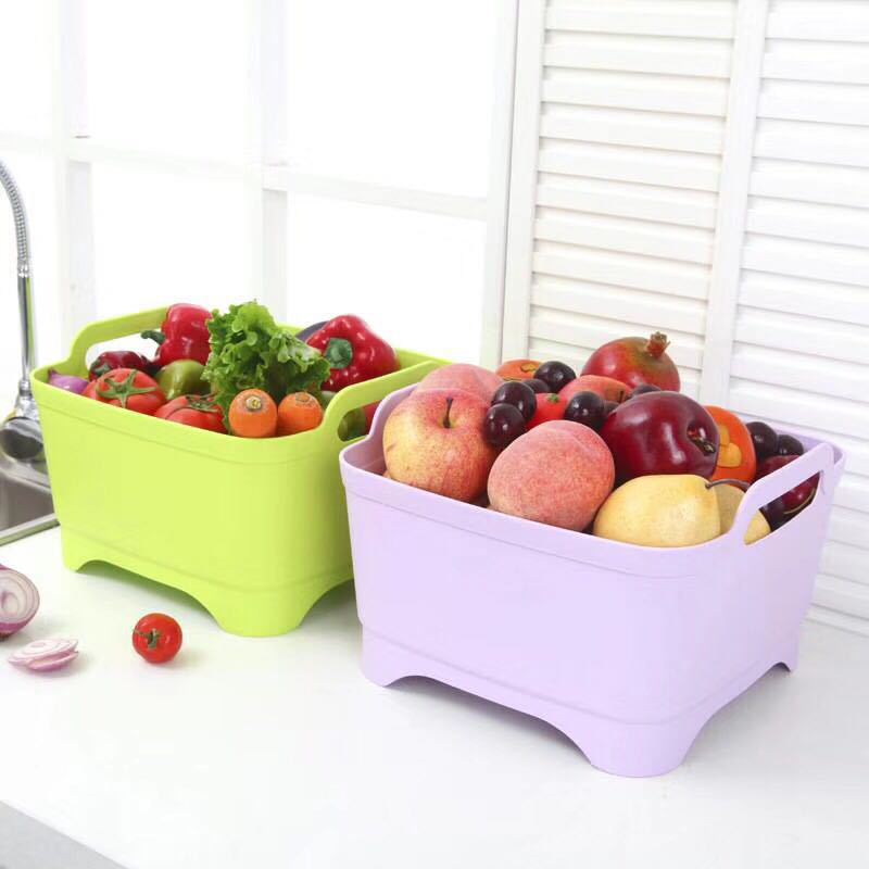 Multi-functional kitchen vegetable washing basket, fruit and vegetable storage basket, plastic vegetable washing basin, draining basket details Picture