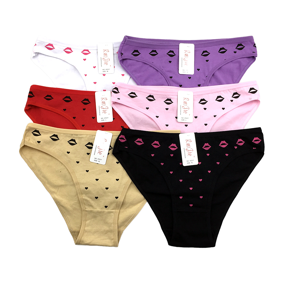 European code mixed color spot cotton printed ladies underwear export France Wenzhou customer OEM order underwear Item Picture