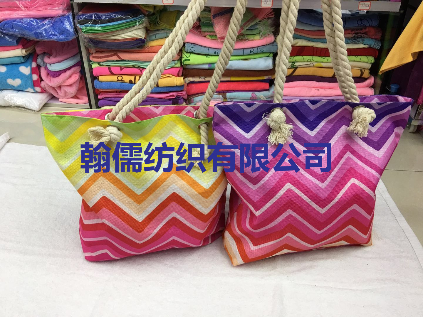 Fábrica directa portátil toalla de playa al aire libre travel canvas tote bag