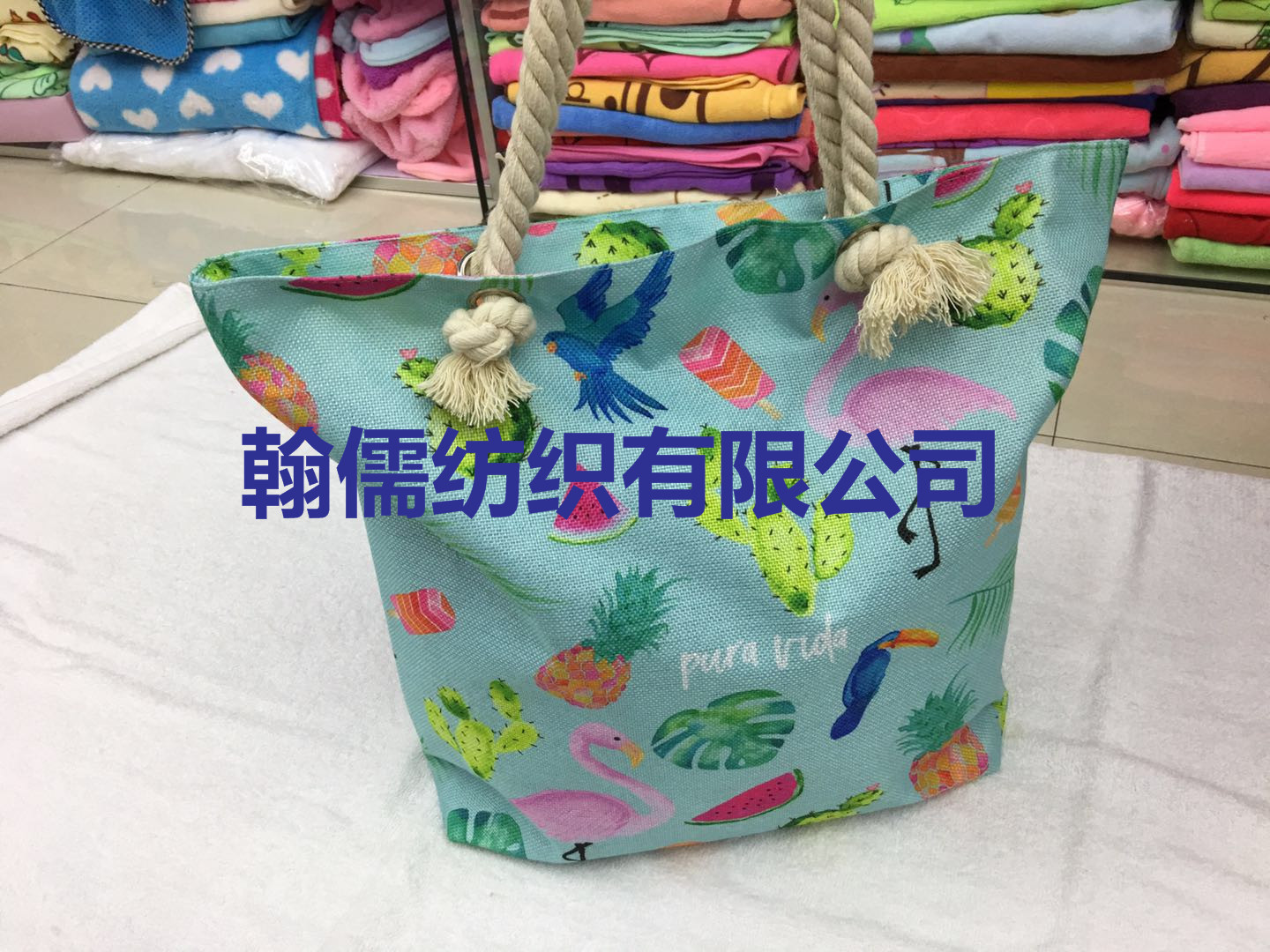 Factory direct sales of portable outdoor beach bath towels and travel canvas tote bags Item Picture