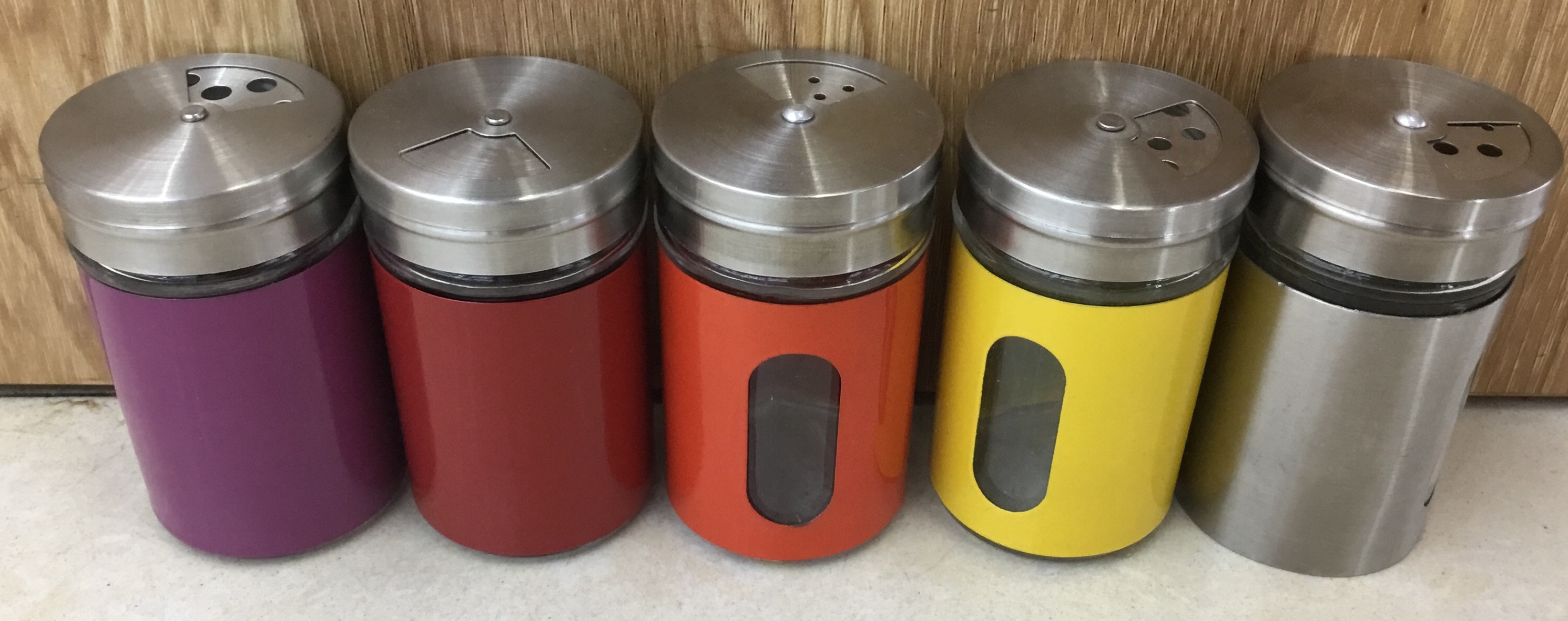 Kitchen glass seasoning jar seasoning tin cover