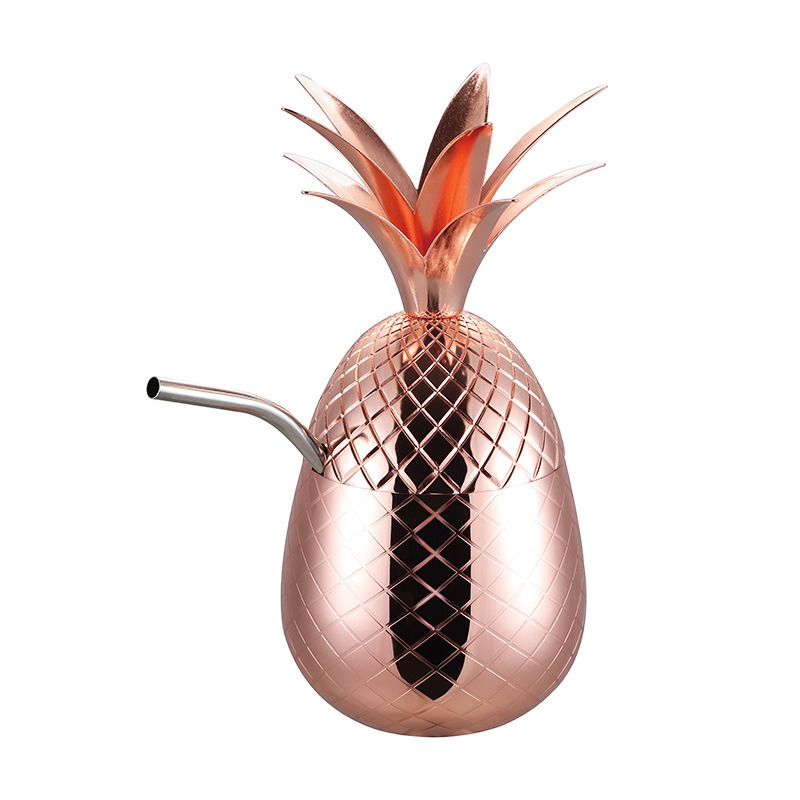 stainless steel cocktail pineapple cup drinking cup American bar wine glass Stainless steel pineapple cup Beer glass coffee cup stainless steel cup Specification image