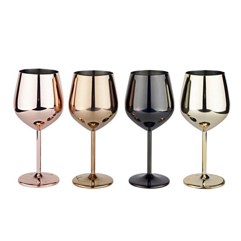 red wine cup Wine goblet set Stainless steel goblet bar utensils can be gold-plated and customized with logo Stainless steel champagne glass Specification image