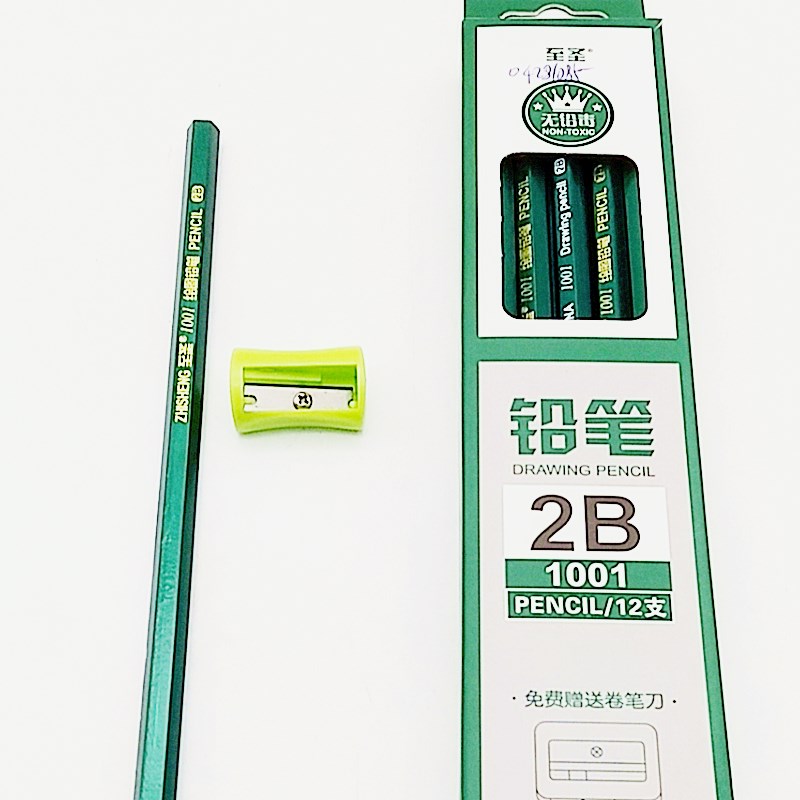 Sunshine Department Store 2B pencils with pencil sharpeners, wooden, lead-free, toxic and environmentally friendly writing pencils for students details Picture