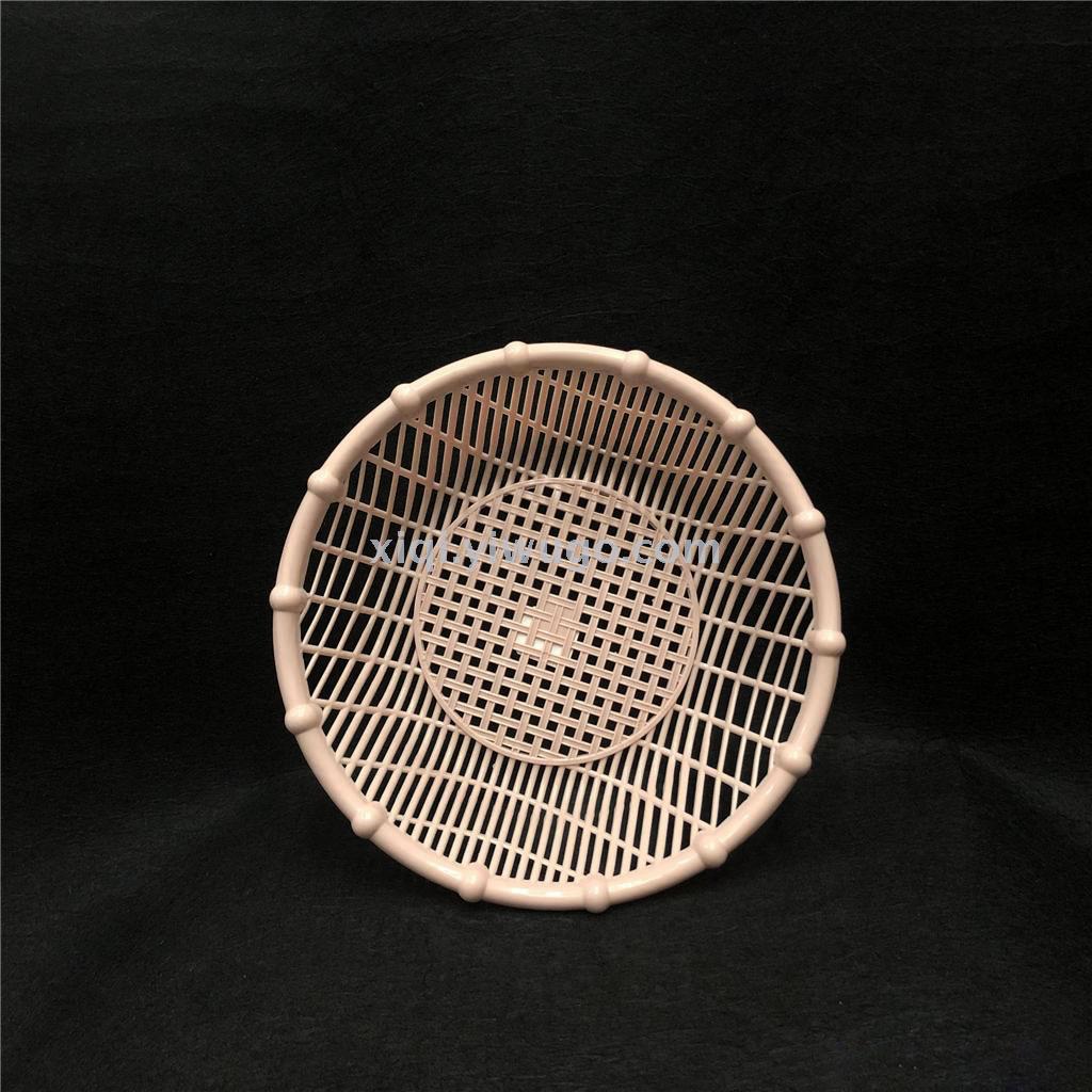 仿竹节圆形沥水果蔬篮船型油炸食物放置篮镂空杂物收纳篮RS-4841
